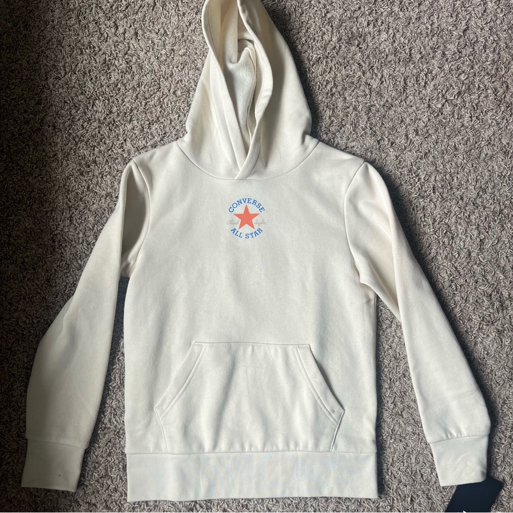 NWT Converse Kids Off-White Hoodie with Logo